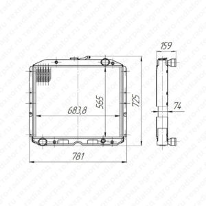 Радиатор охлаждения Урал-4320, Урал-5323