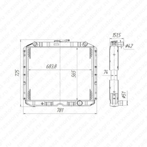 Радиатор охлаждения Урал-4320, Урал-5323