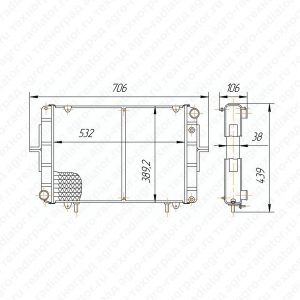 Радиатор охлаждения ГАЗ-3302 Газель
