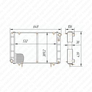 Радиатор охлаждения ГАЗ-3302 Газель ГАЗ-2752 Соболь