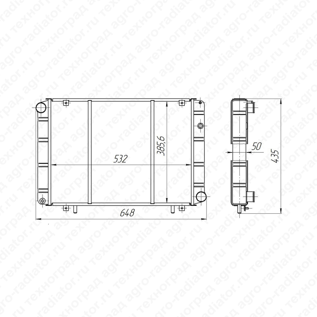 Радиатор охлаждения ГАЗ-3302 Газель ГАЗ-2752 Соболь