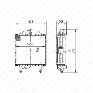 Радиатор охлаждения МТЗ-1221.3, МТЗ-1521, МТЗ-1523
