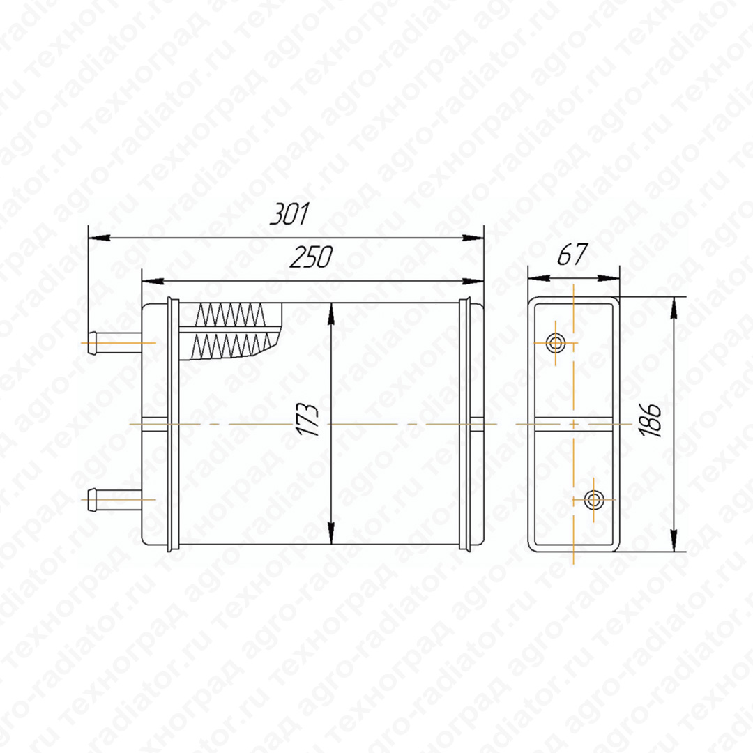 Радиатор отопителя ГАЗ-3302 Газель