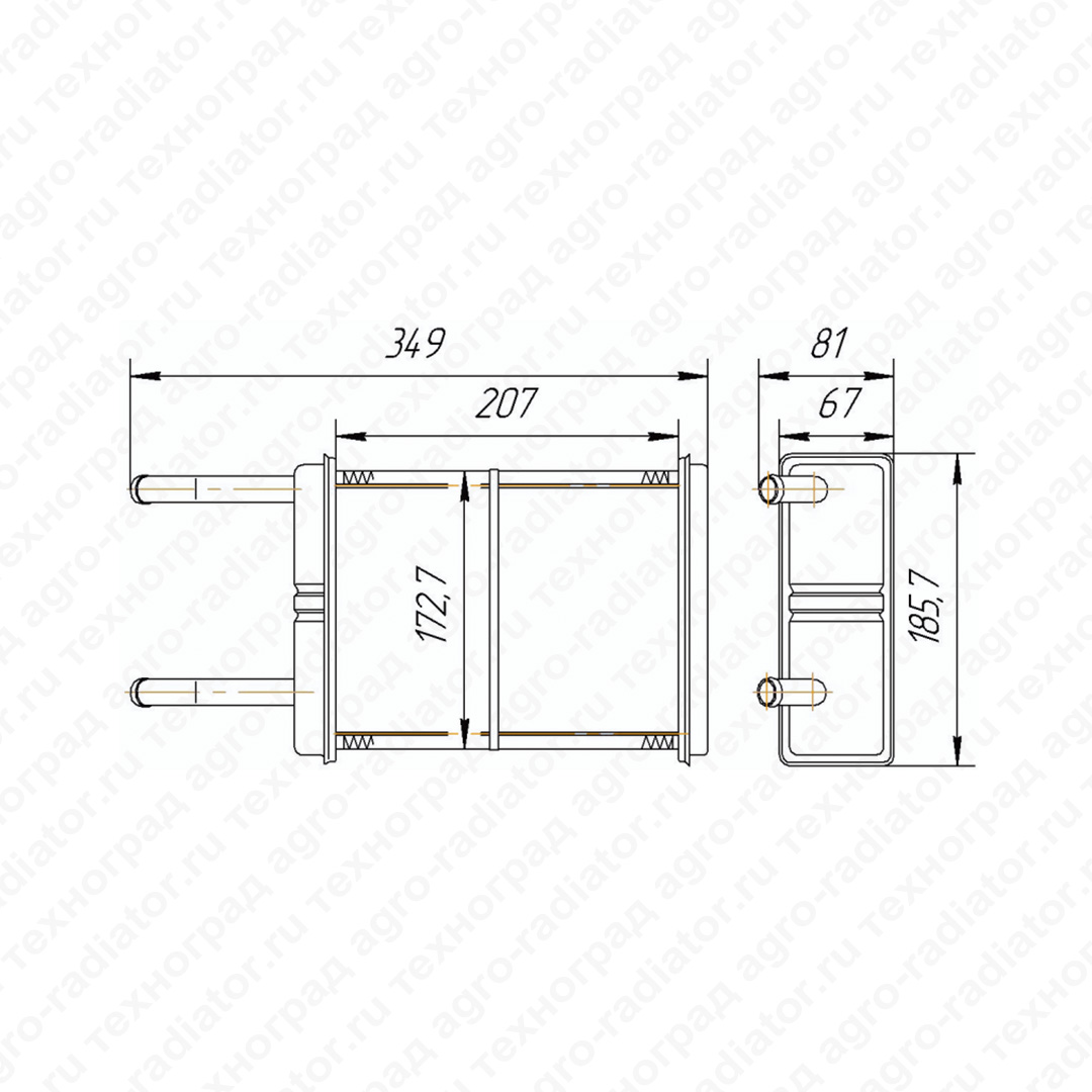 Радиатор отопителя ГАЗ-3307
