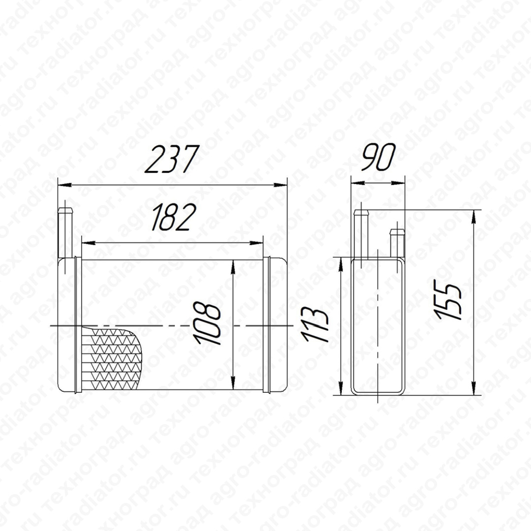 Радиатор отопителя ЗИЛ-130, ЗИЛ-131