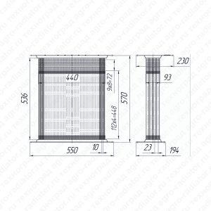 Сердцевина радиатора ЮМЗ-6Л, ЮМЗ-6М