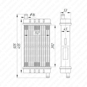 Радиатор отопителя МТЗ-82, МТЗ-1221, МТЗ-1523 №1522К.8101060